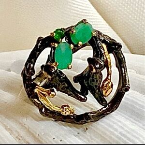 Blackbird Emerald Ring